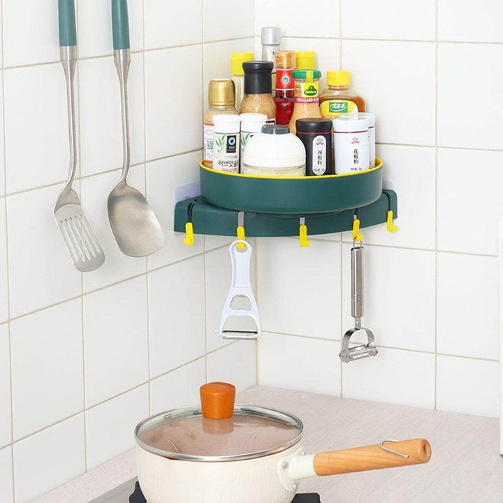Lisslune | Triangle Wall-mounted Corner Kitchen Organizer Storage Rack