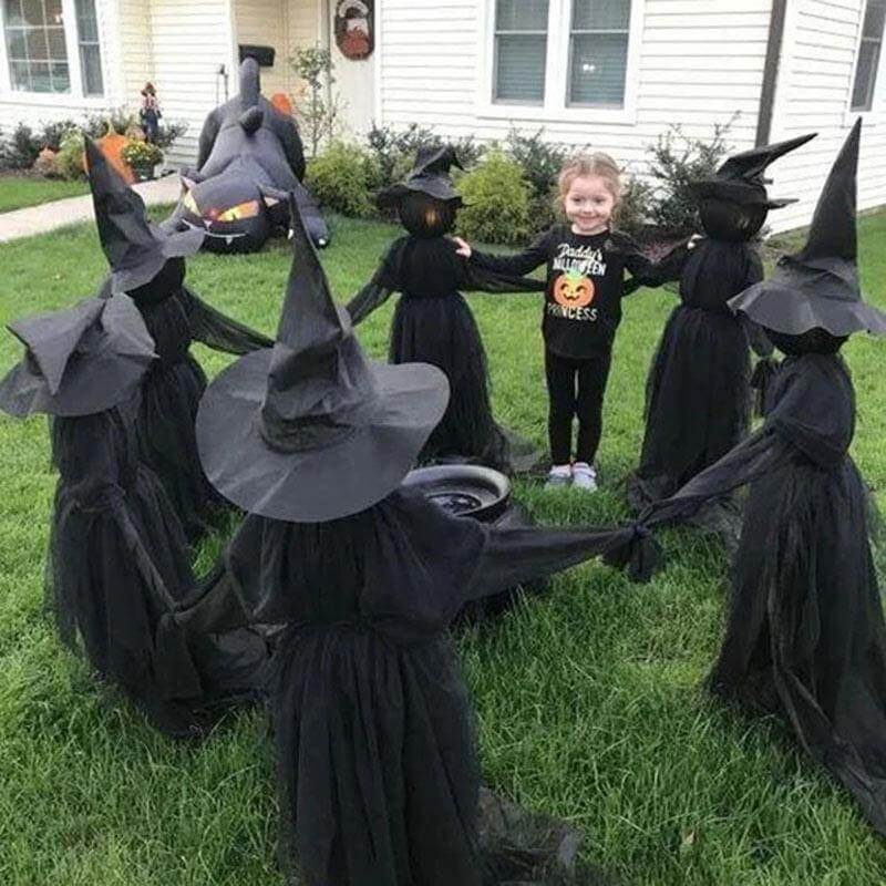 Lisslune | 3Pcs Voice Control Halloween Witch Decoration Light Set