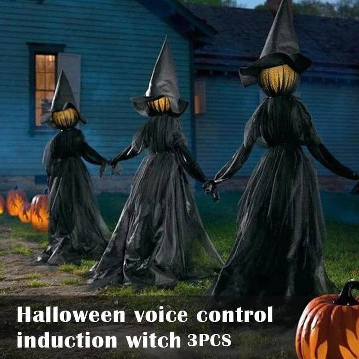 Lisslune | 3Pcs Voice Control Halloween Witch Decoration Light Set
