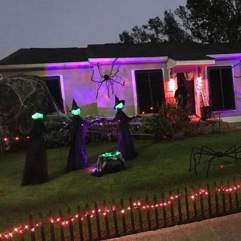 Lisslune | 3Pcs Voice Control Halloween Witch Decoration Light Set