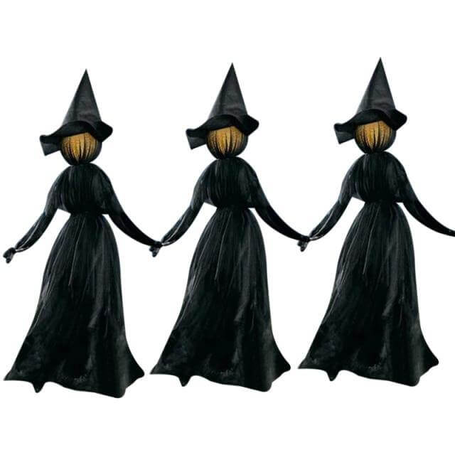 Lisslune | 3Pcs Voice Control Halloween Witch Decoration Light Set