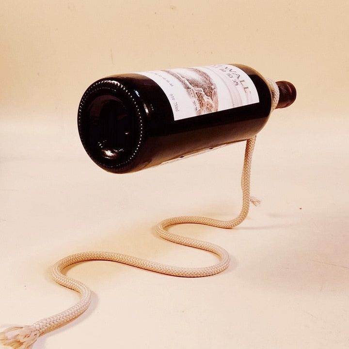 Lisslune | RopeElegance Hanging Rope Wine Rack | Stylish Wine Storage | Unique Design for Home
