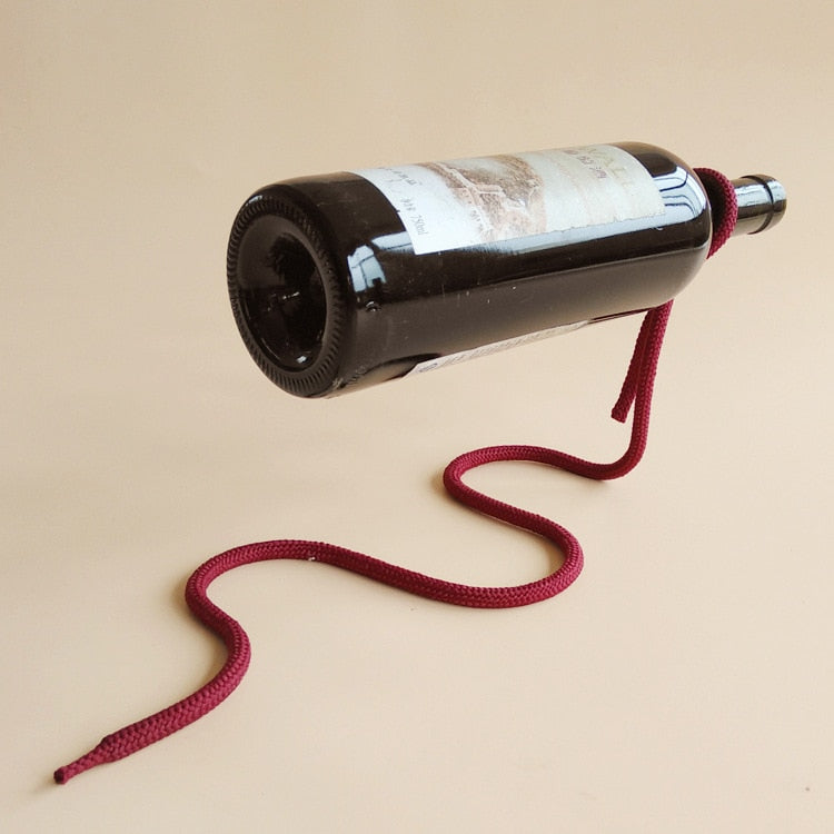 Lisslune | RopeElegance Hanging Rope Wine Rack | Stylish Wine Storage | Unique Design for Home