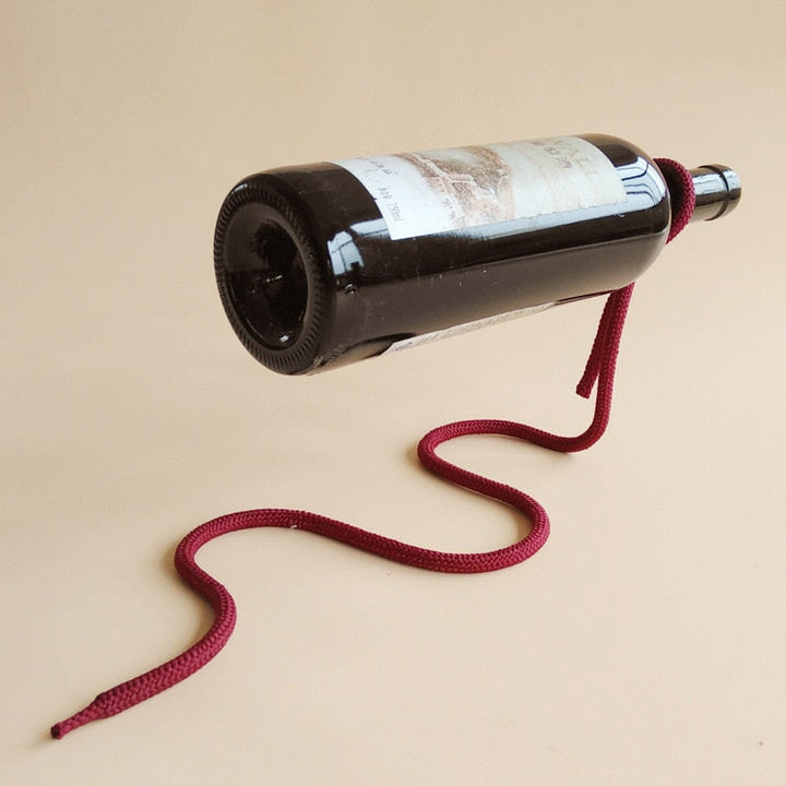 Lisslune | RopeElegance Hanging Rope Wine Rack | Stylish Wine Storage | Unique Design for Home