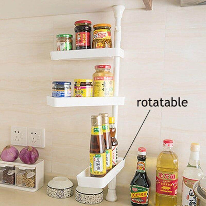 Lisslune | Punch Free Rotating 3-Layer Kitchen Spice Organizer