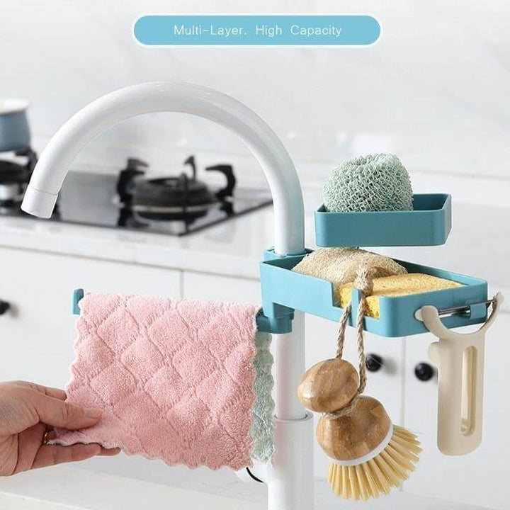 Lisslune | Multilayer Rotatable Kitchen Sink Drain Organizer