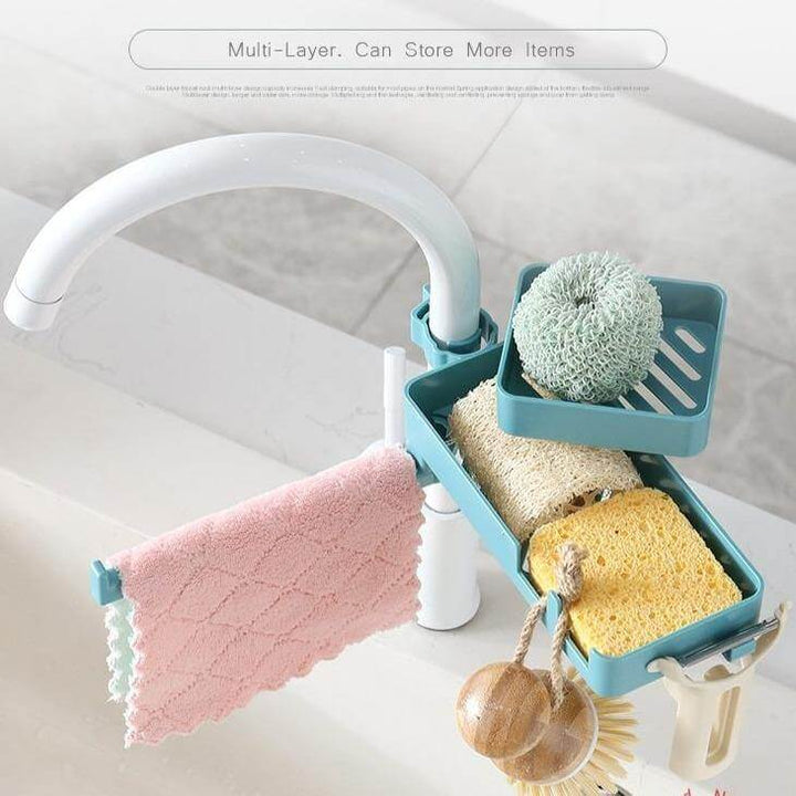 Lisslune | Multilayer Rotatable Kitchen Sink Drain Organizer