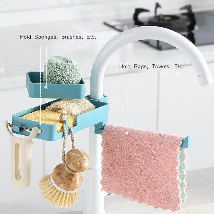 Lisslune | Multilayer Rotatable Kitchen Sink Drain Organizer