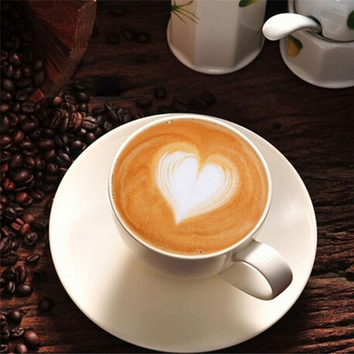 Lisslune | 8Pcs Coffee Cake Decoration Stencil Molds