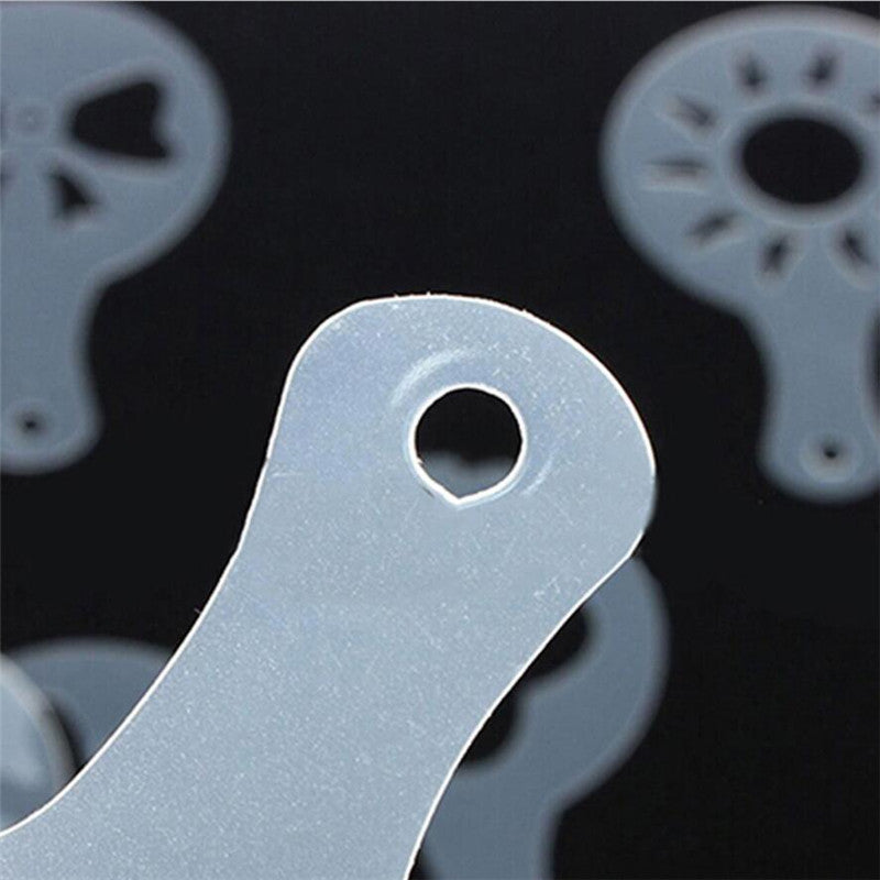 Lisslune | 8Pcs Coffee Cake Decoration Stencil Molds