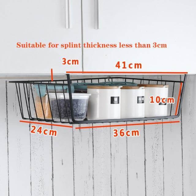 Lisslune | Easy Hang Kitchen Cabinet Storage Organizer Rack