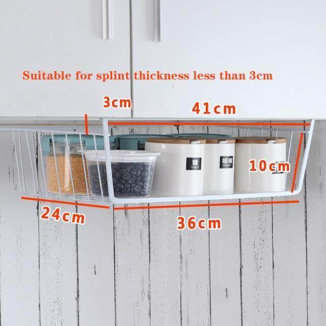 Lisslune | Easy Hang Kitchen Cabinet Storage Organizer Rack