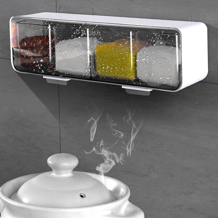 Lisslune | Wall-Mounted Spice Seasoning Jar Rack