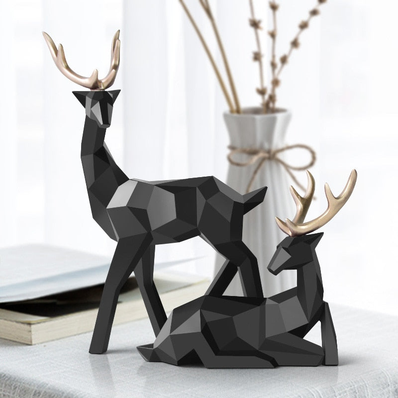 Lisslune | Geometric Reindeer Sculptures