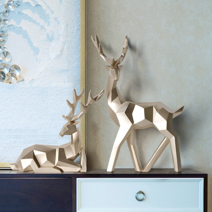 Lisslune | Geometric Reindeer Sculptures