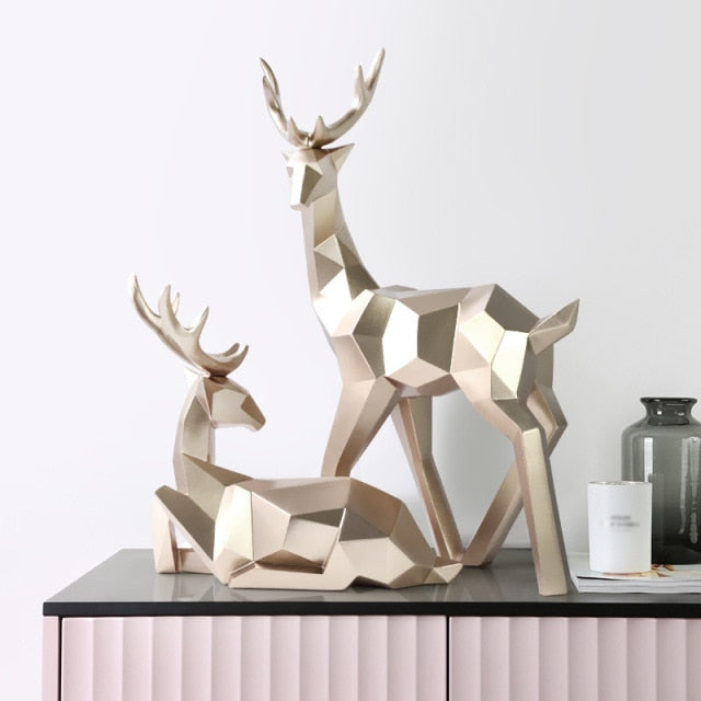 Lisslune | Geometric Reindeer Sculptures