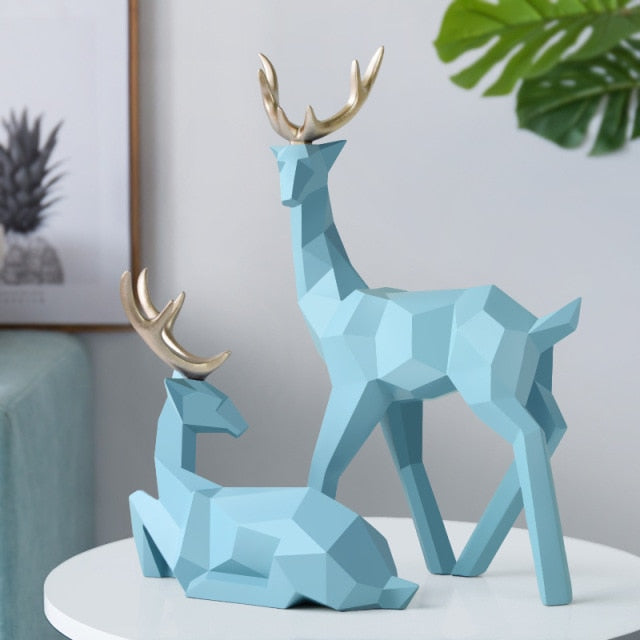 Lisslune | Geometric Reindeer Sculptures