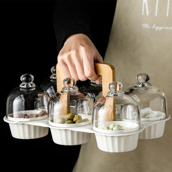 Lisslune | Ceramic Glass Lid Snack Plate