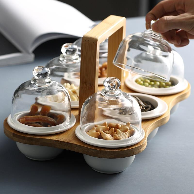 Lisslune | Ceramic Glass Lid Snack Plate