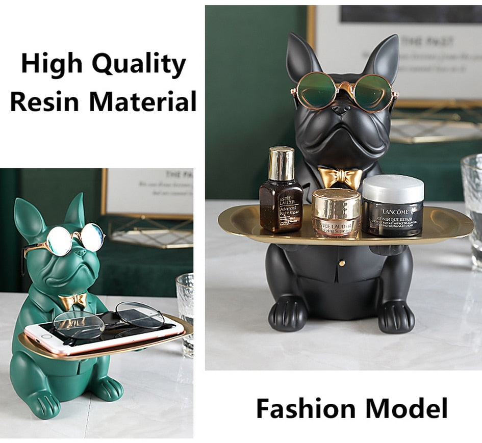 Lisslune | Nordic Fancy Bulldog Storage Tray Home Decor