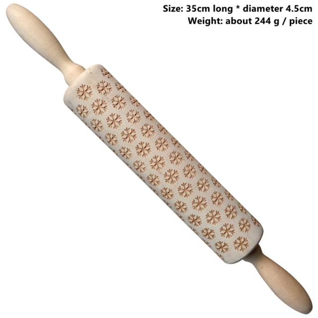Lisslune | 3D Wooden Christmas Rolling Pin