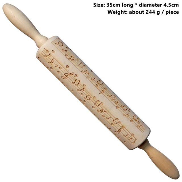 Lisslune | 3D Wooden Christmas Rolling Pin