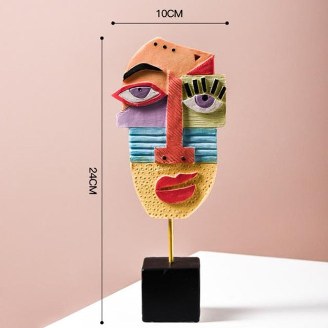 Lisslune | Abstract Pop Art Face Home Sculpture