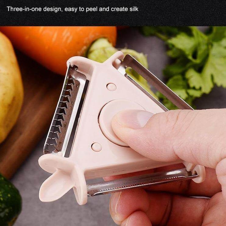 Lisslune | 3in1 Rotating Stainless Steel Fruit Vegetable Peeler