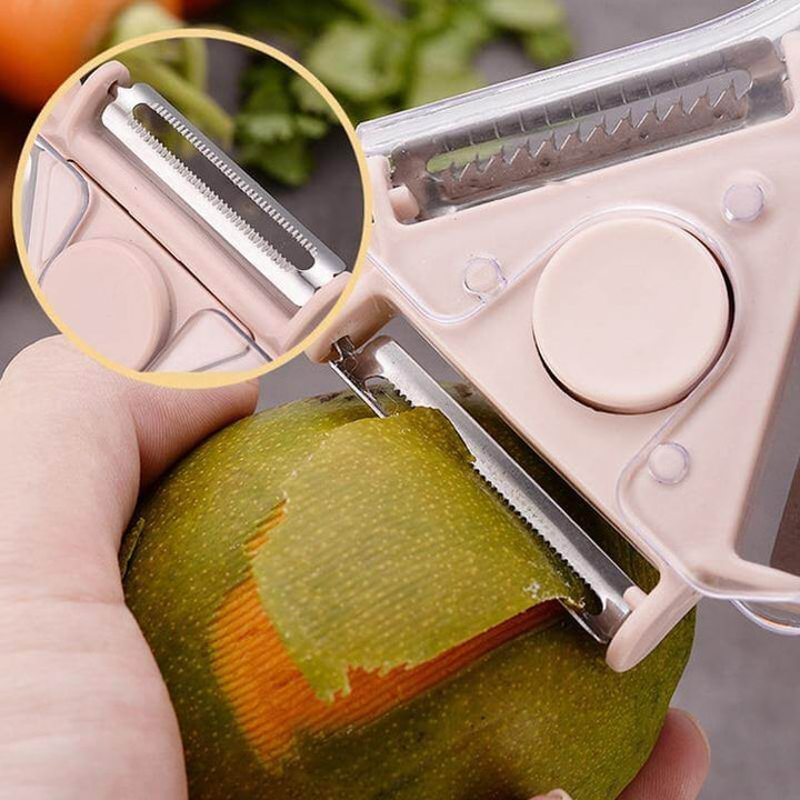 Lisslune | 3in1 Rotating Stainless Steel Fruit Vegetable Peeler