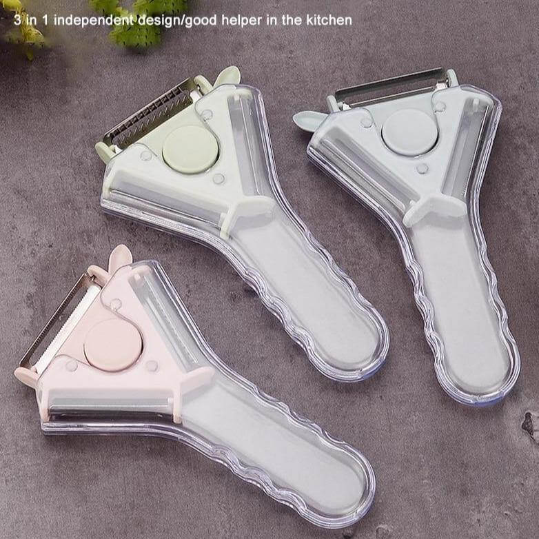 Lisslune | 3in1 Rotating Stainless Steel Fruit Vegetable Peeler
