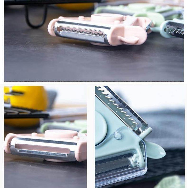 Lisslune | 3in1 Rotating Stainless Steel Fruit Vegetable Peeler