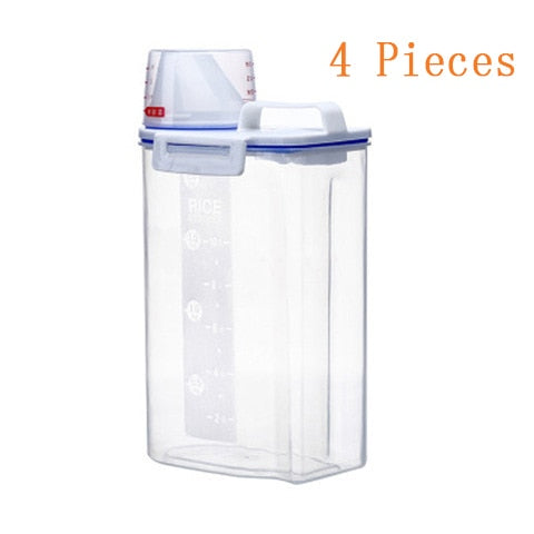 Lisslune | Measuring Cup Lid Cereal Grain Storage Dispenser