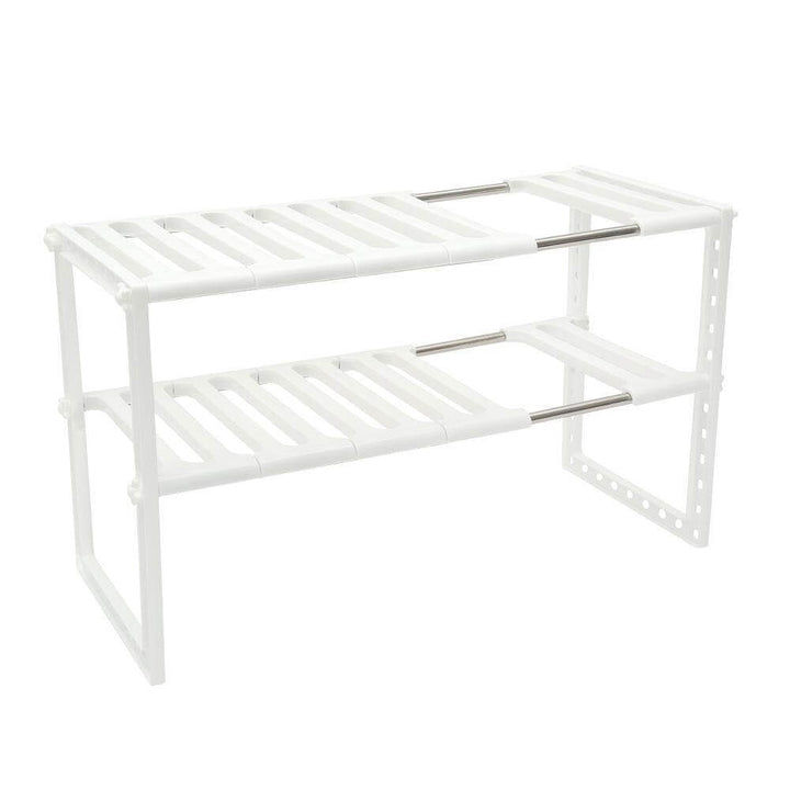 Lisslune | Adjustable Double Layer Kitchen Dish Storage Rack