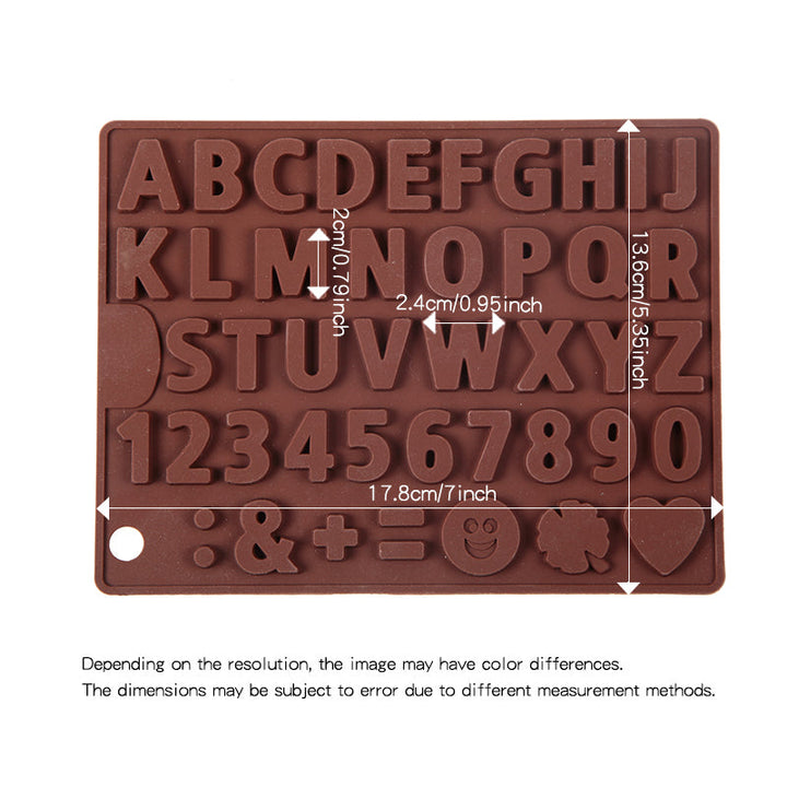 Lisslune | 3D Alphabet Silicone DIY Chocolate Mold
