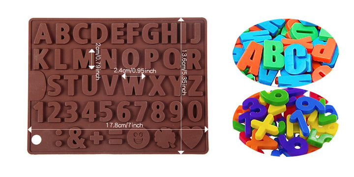 Lisslune | 3D Alphabet Silicone DIY Chocolate Mold