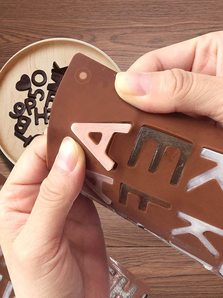 Lisslune | 3D Alphabet Silicone DIY Chocolate Mold