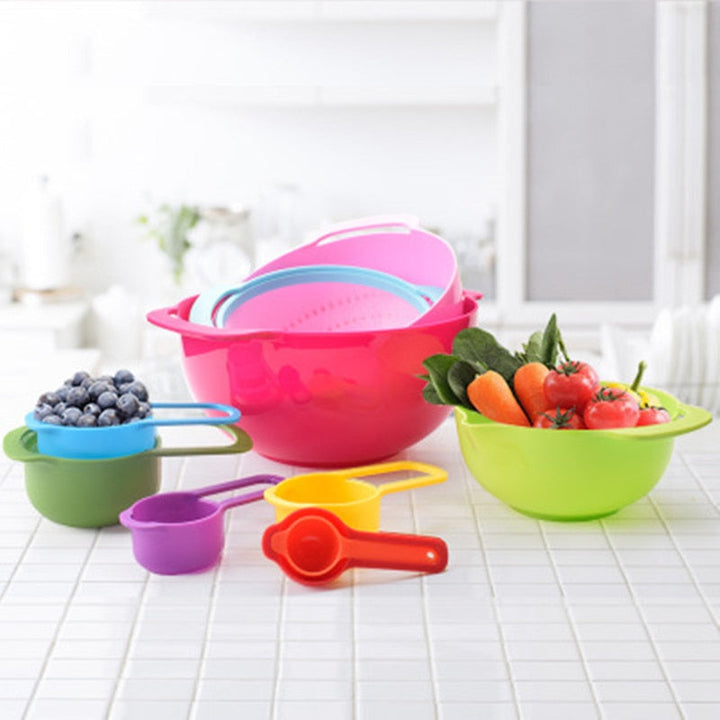 Lisslune | Rainbow Multifunctional Stackable Kitchen Bowl Set