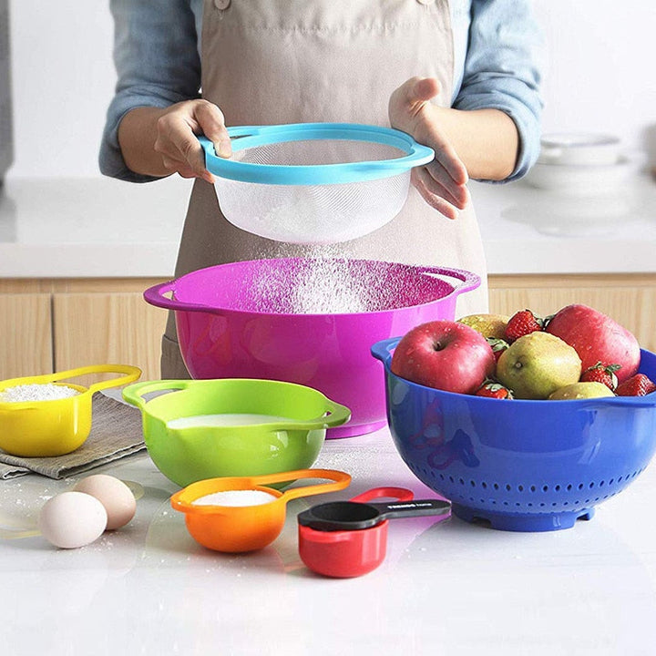 Lisslune | Rainbow Multifunctional Stackable Kitchen Bowl Set