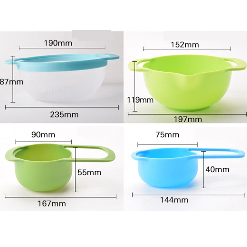 Lisslune | Rainbow Multifunctional Stackable Kitchen Bowl Set