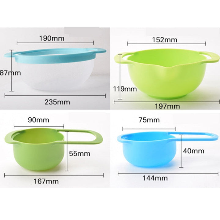 Lisslune | Rainbow Multifunctional Stackable Kitchen Bowl Set