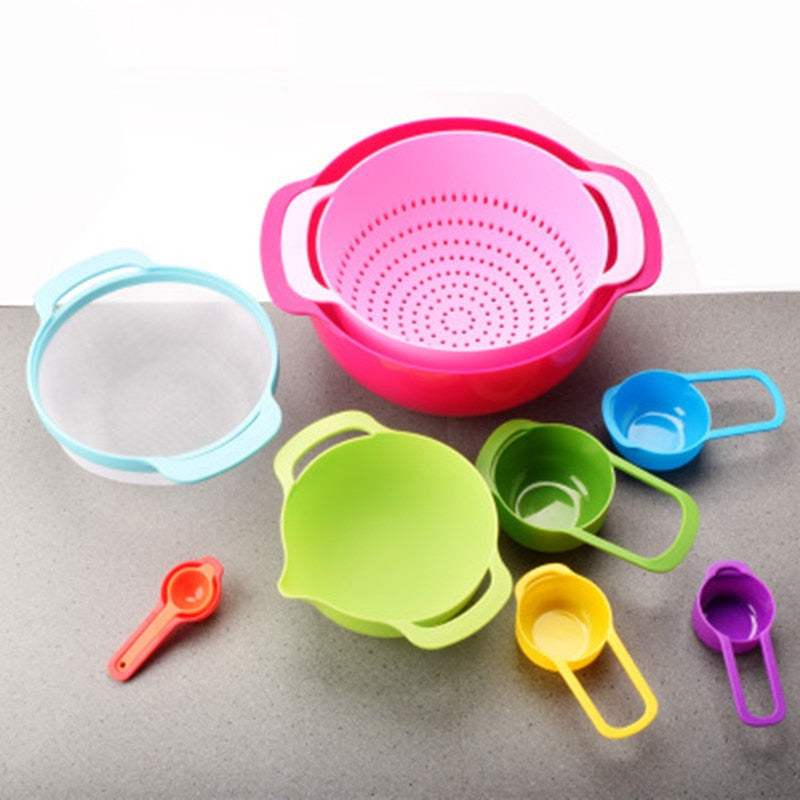 Lisslune | Rainbow Multifunctional Stackable Kitchen Bowl Set