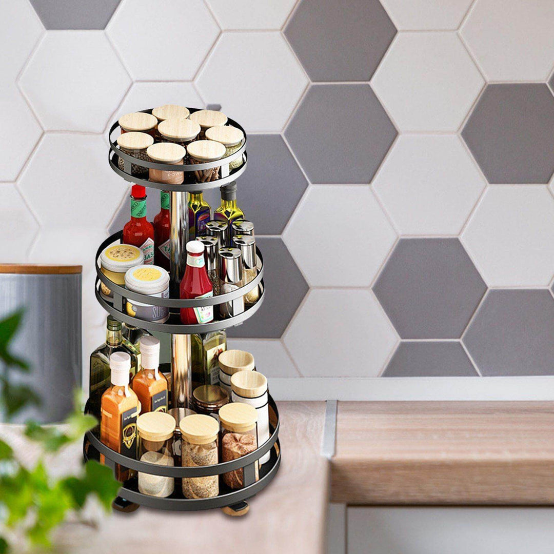 Lisslune | 360 Rotating Kitchen Spice Storage Rack