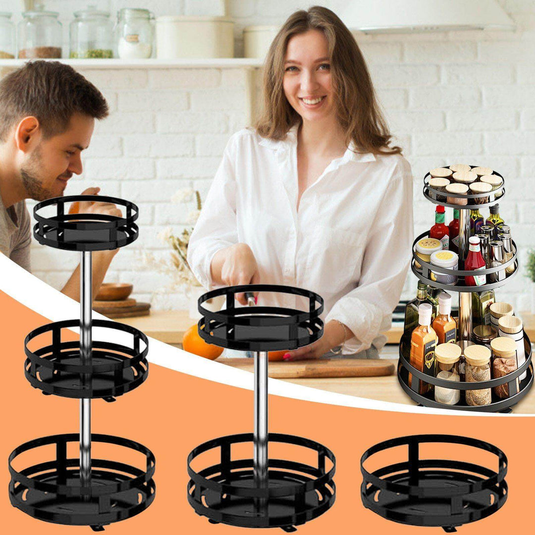 Lisslune | 360 Rotating Kitchen Spice Storage Rack