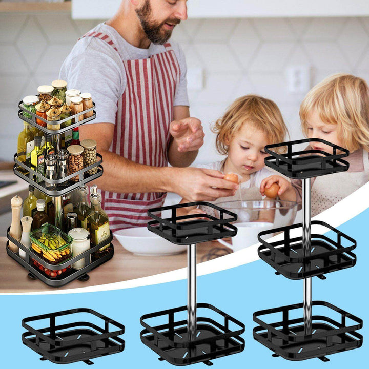 Lisslune | 360 Rotating Kitchen Spice Storage Rack