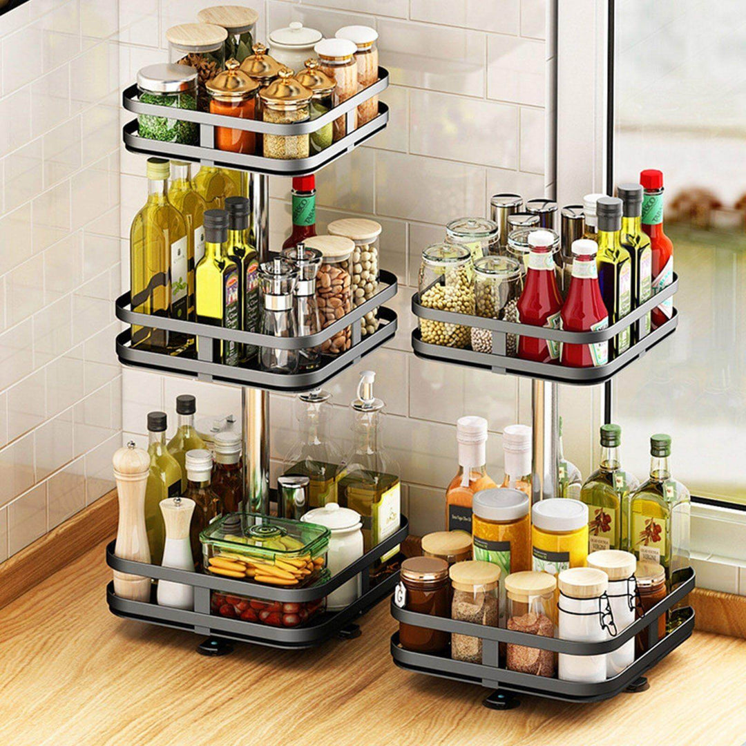Lisslune | 360 Rotating Kitchen Spice Storage Rack