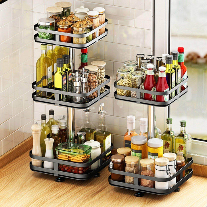 Lisslune | 360 Rotating Kitchen Spice Storage Rack