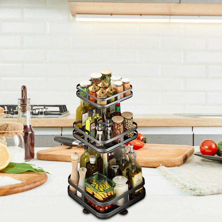 Lisslune | 360 Rotating Kitchen Spice Storage Rack