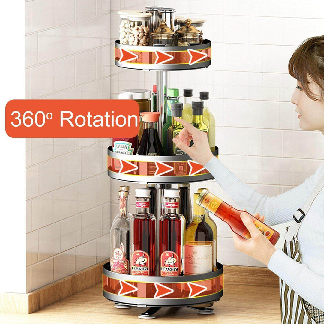 Lisslune | 360 Rotating Kitchen Spice Storage Rack