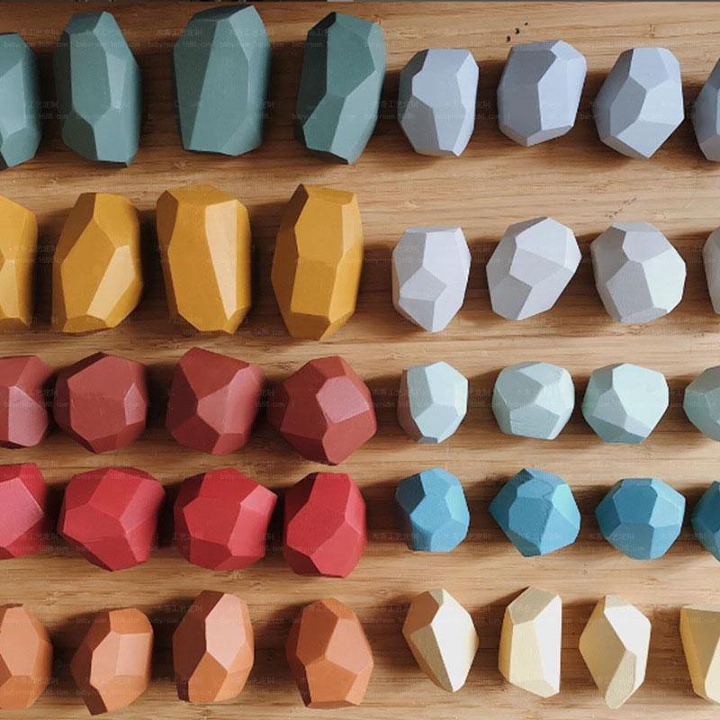 Lisslune | Colorful Wooden Stone Kids Intelligent Stacking Game