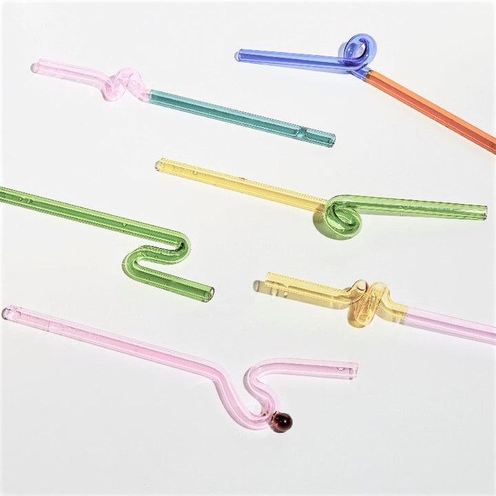 Lisslune | Colorful Environment Friendly Reusable Glass Straw